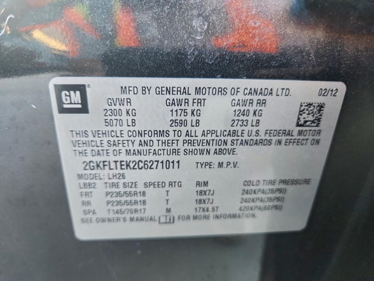 2012 GMC TERRAIN SLE photo 13