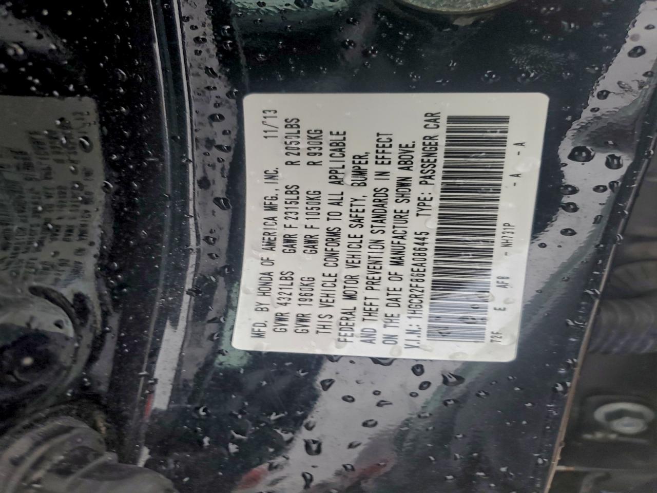 2014 HONDA ACCORD EXL photo 13