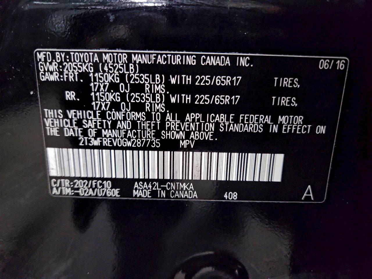 2016 TOYOTA RAV4 XLE photo 13