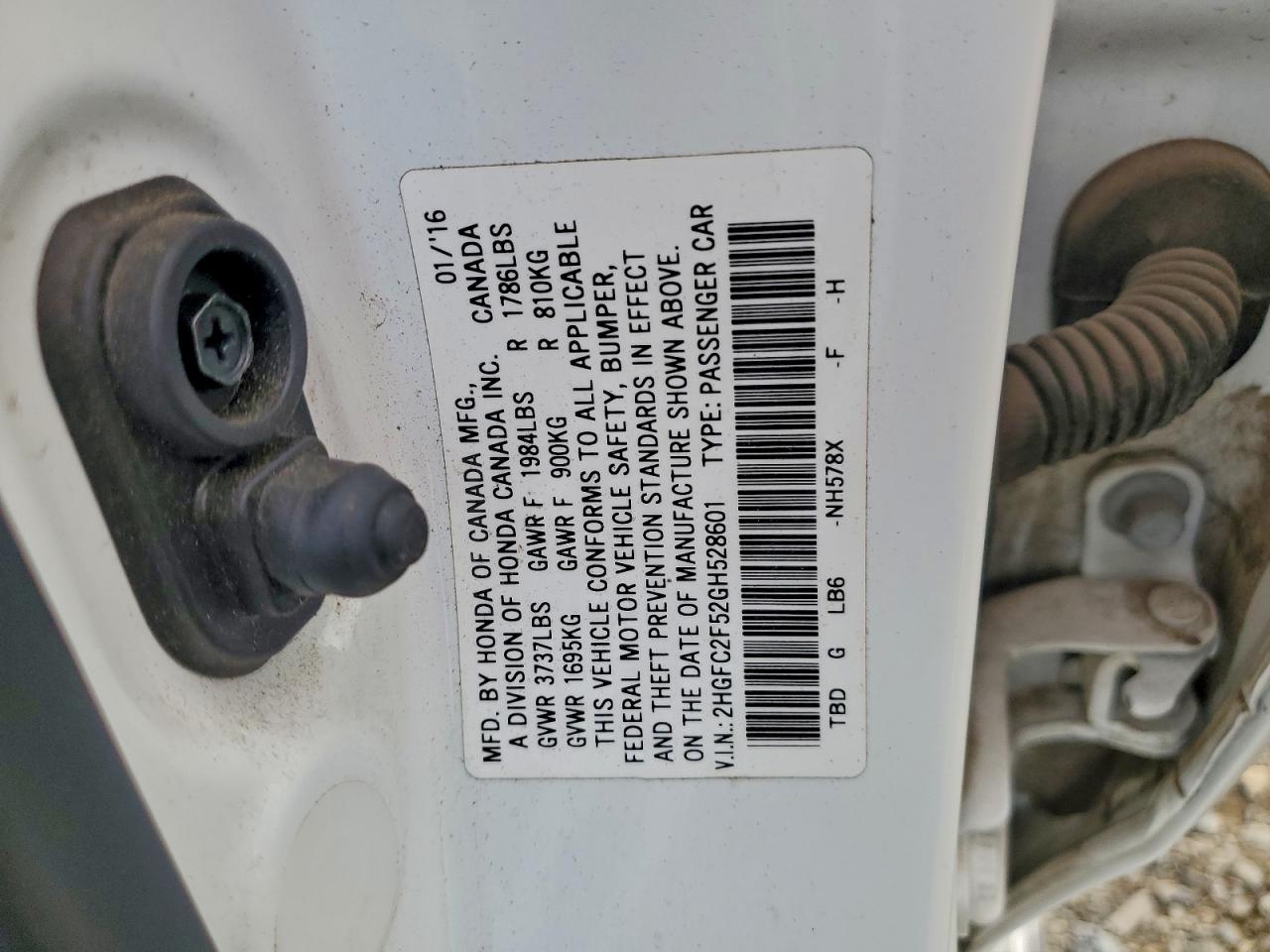 2016 HONDA CIVIC LX photo 12