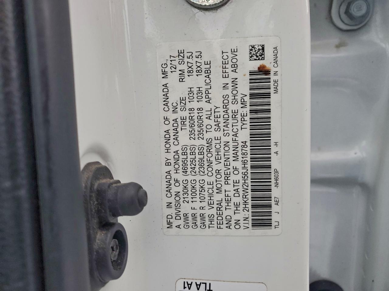 2018 HONDA CR-V EX photo 14