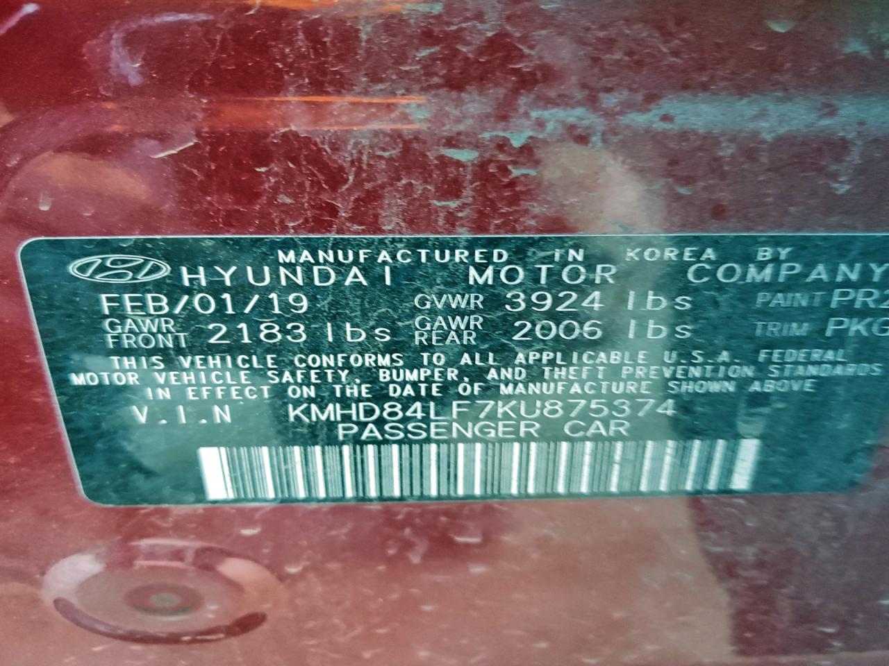 2019 HYUNDAI ELANTRA SEL photo 12