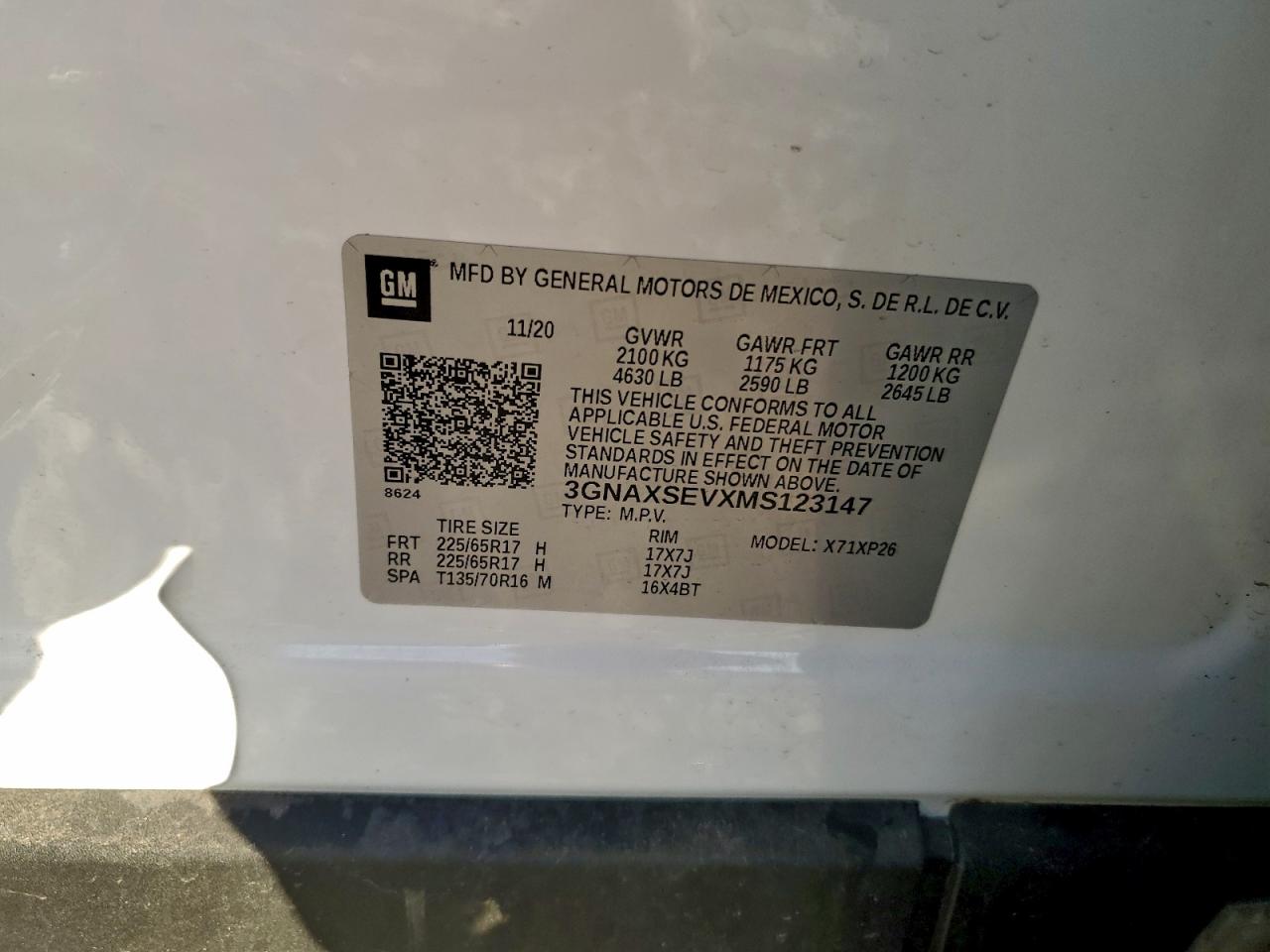 2021 CHEVROLET EQUINOX LS photo 25