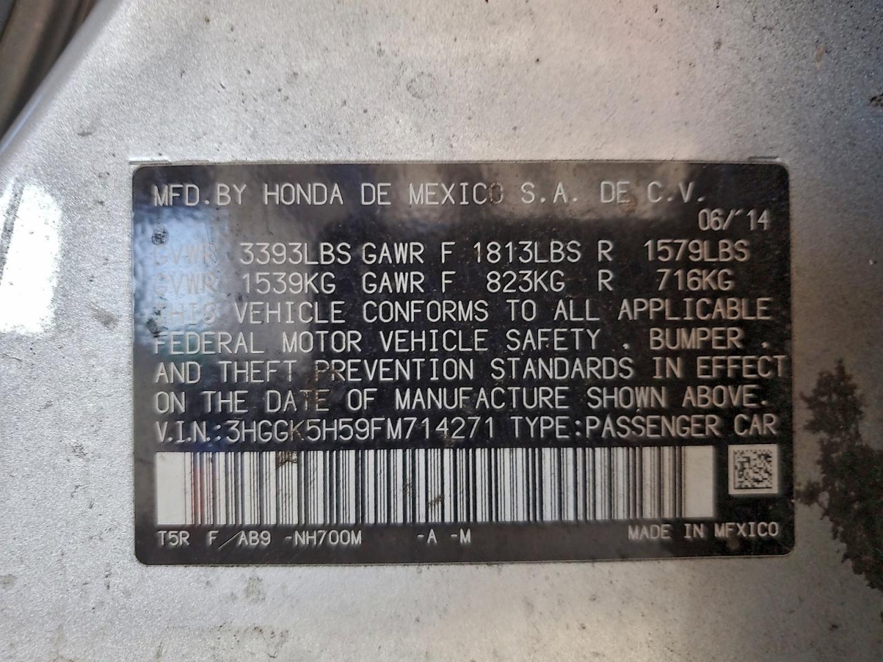2015 HONDA FIT LX photo 12