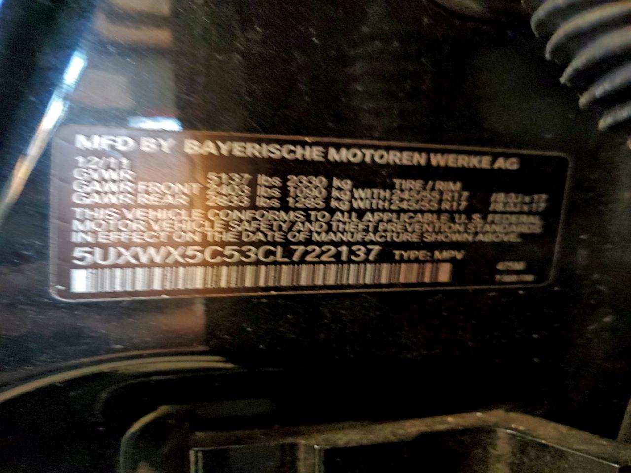 2012 BMW X3 XDRIVE28I photo 13