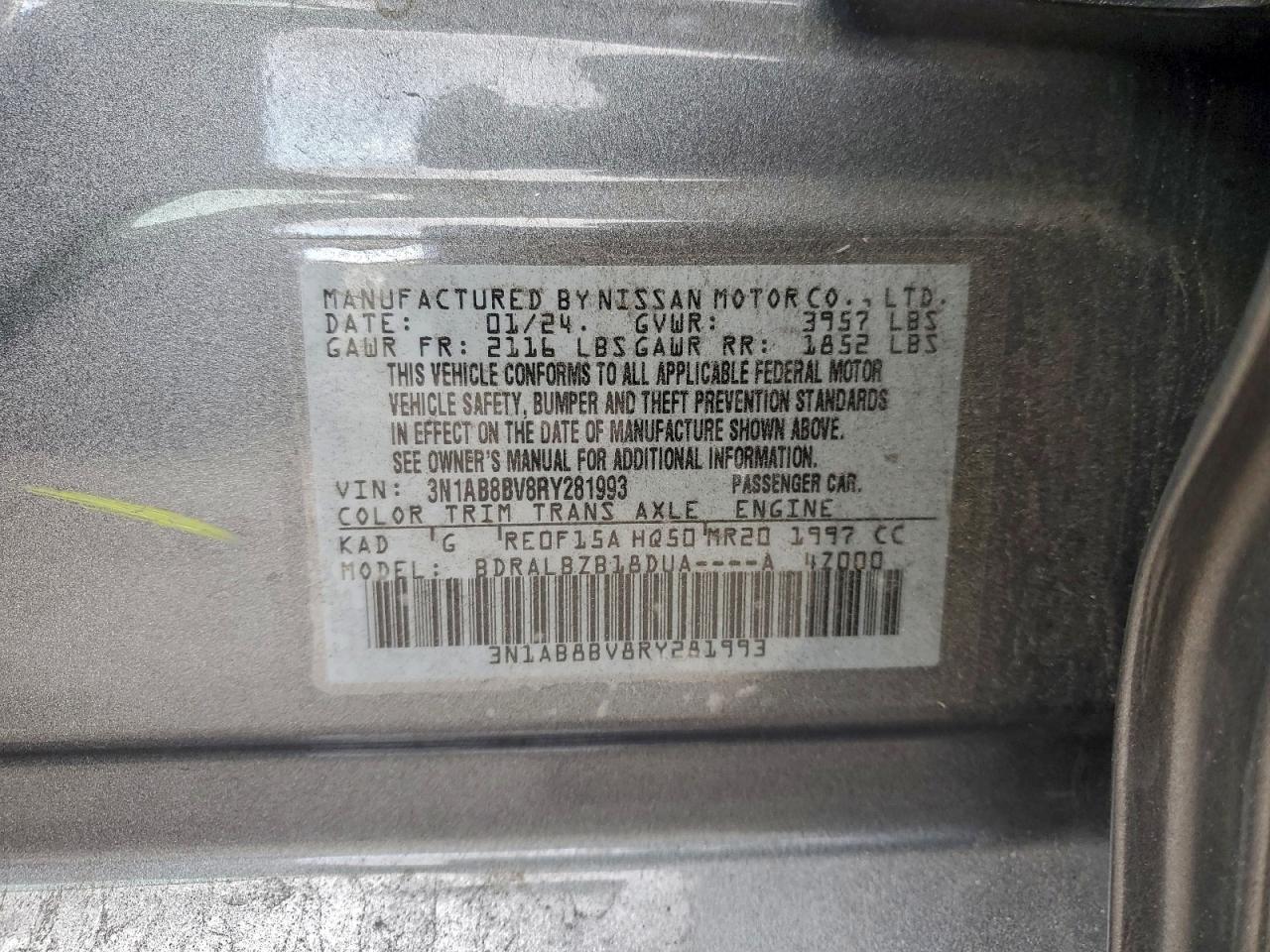 2024 NISSAN SENTRA S photo 12