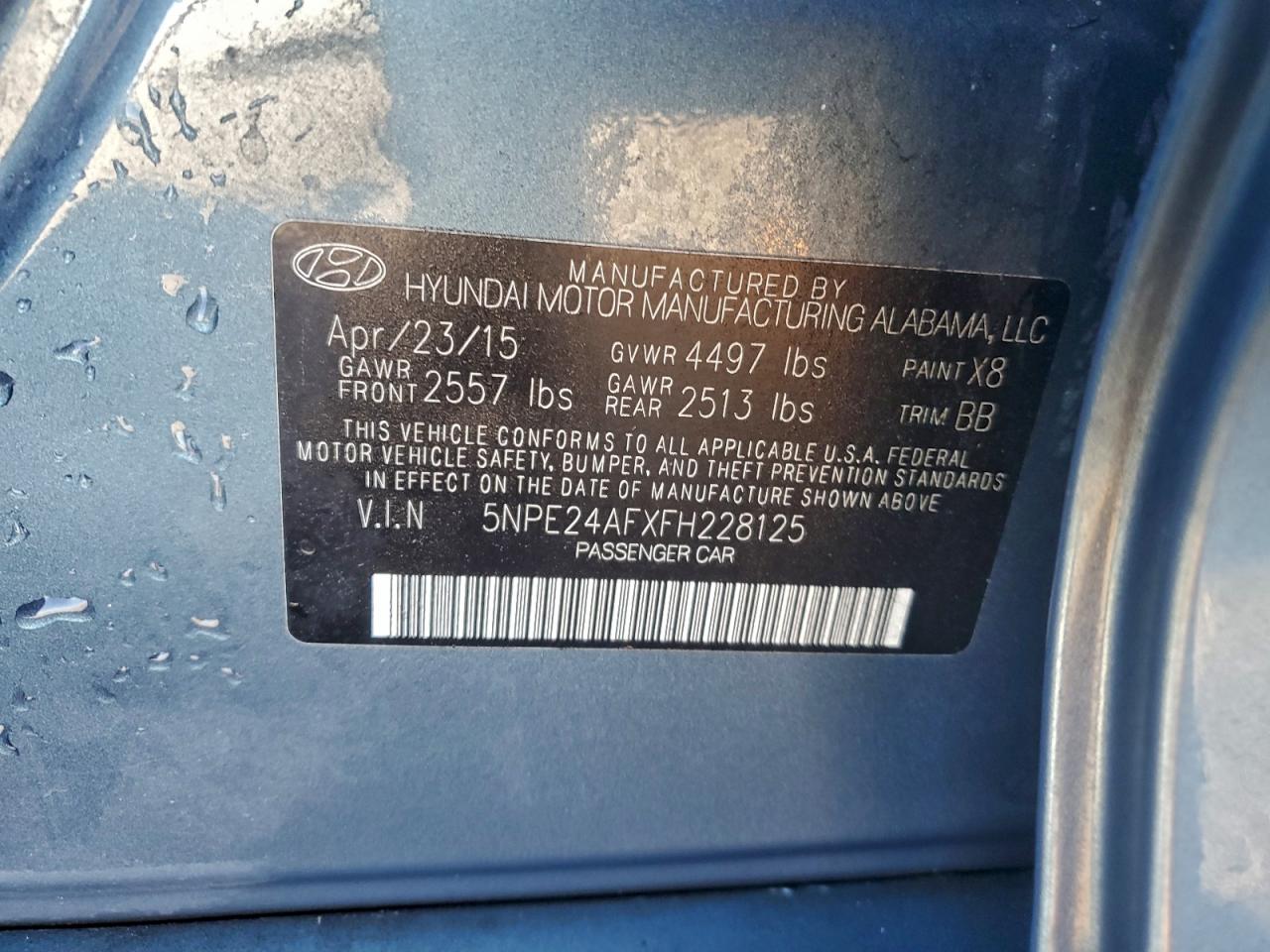 2015 HYUNDAI SONATA SE photo 12