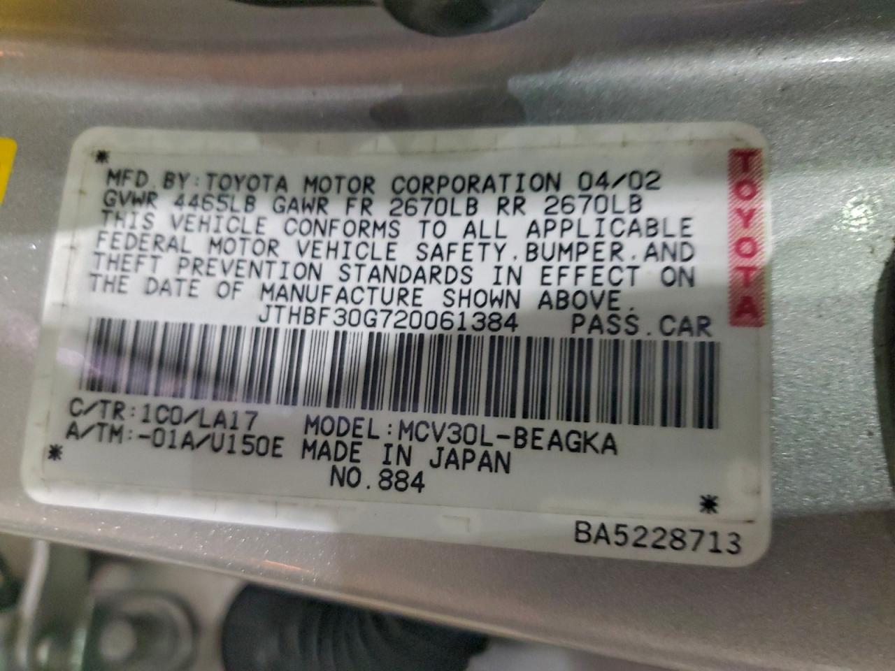 2002 LEXUS ES 300 photo 23