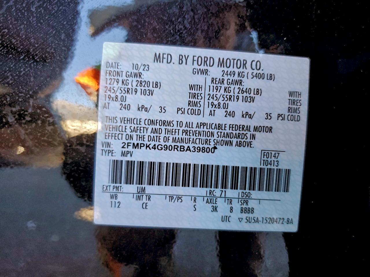 2024 FORD EDGE SE photo 12