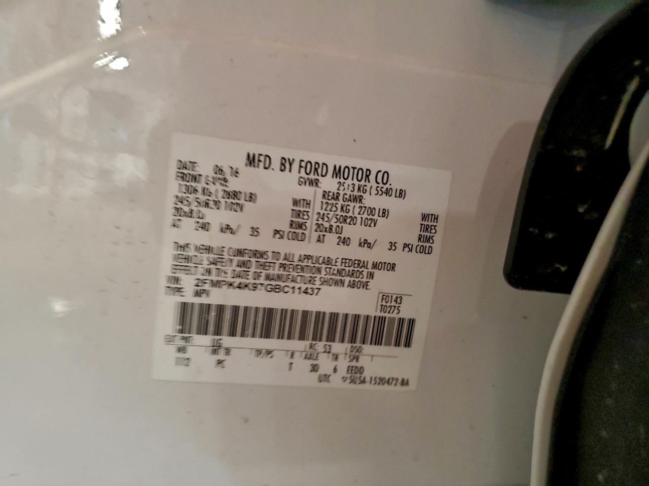 2016 FORD EDGE TITANIUM photo 13