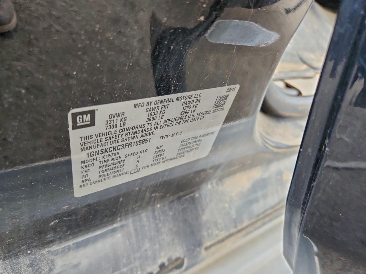 2015 CHEVROLET TAHOE K1500 LTZ photo 13