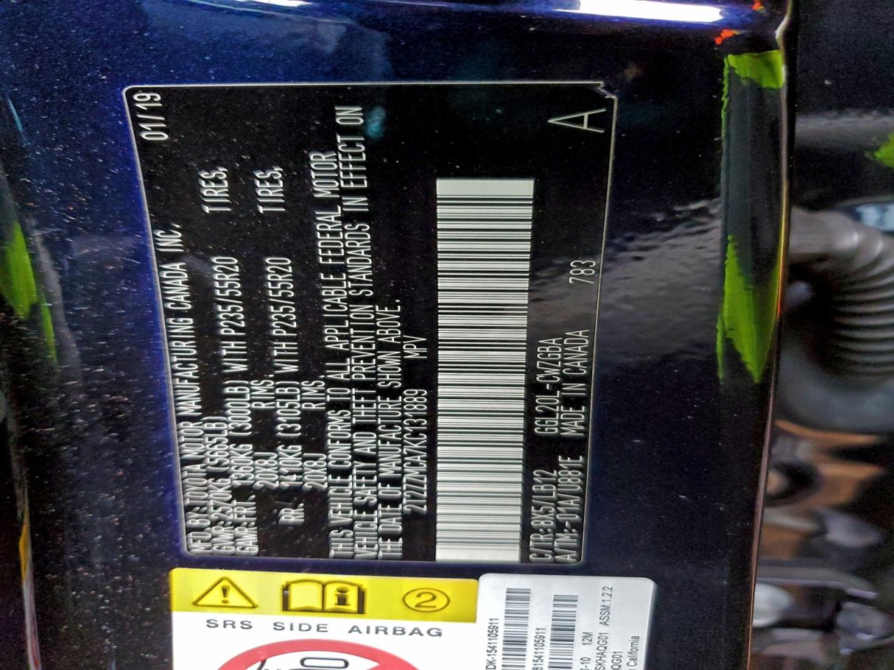 2019 LEXUS RX 350 BASE photo 13