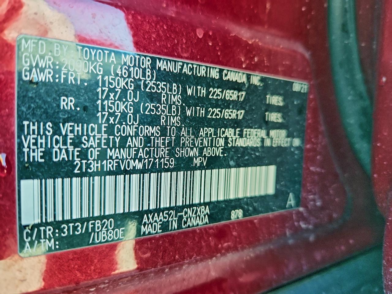 2021 TOYOTA RAV4 LE photo 13