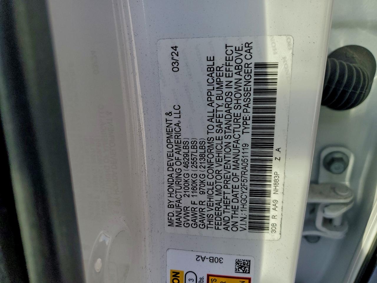 2024 HONDA ACCORD HYBRID SPORT photo 13