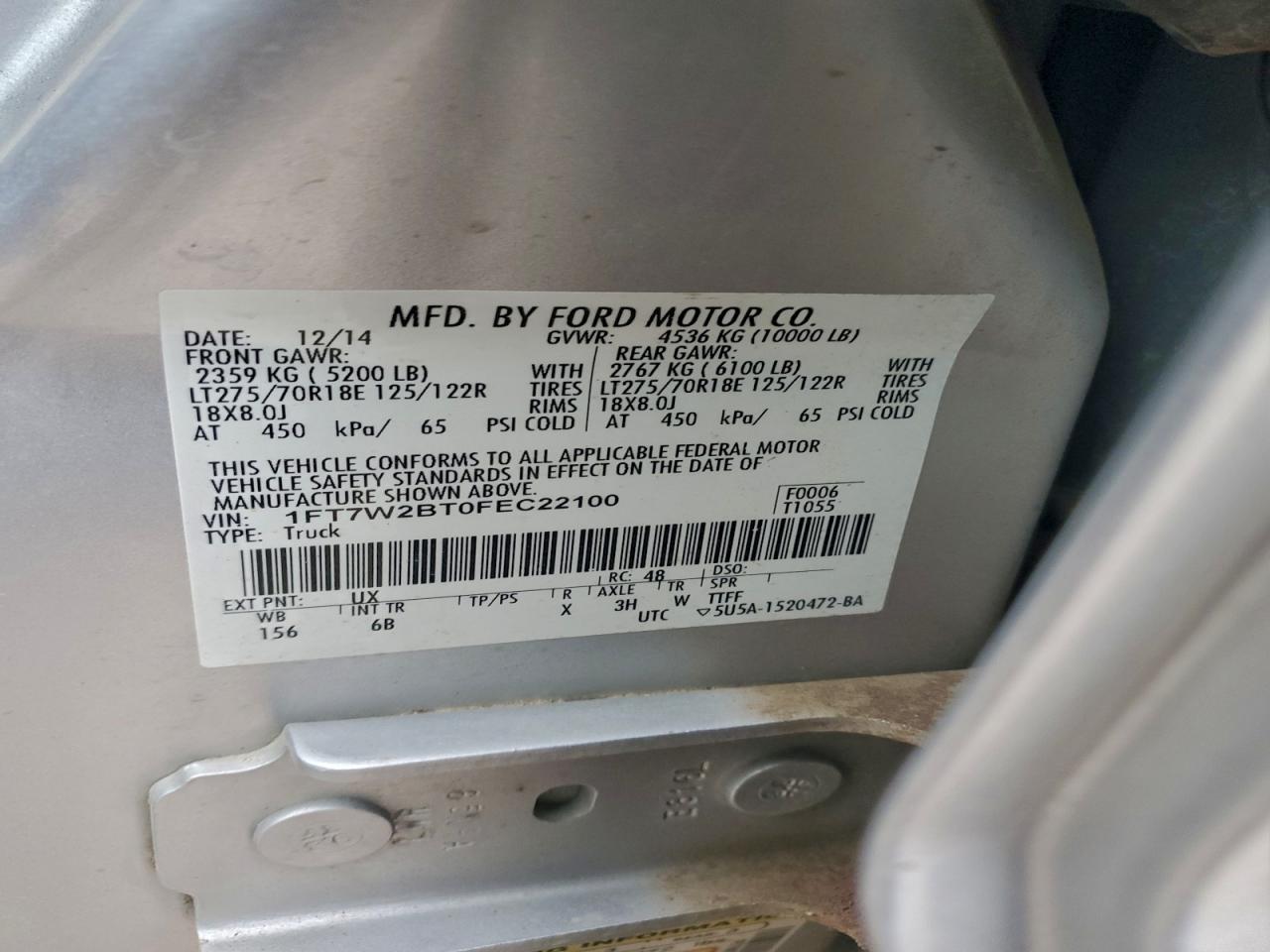 2015 FORD F250 SUPER DUTY photo 12