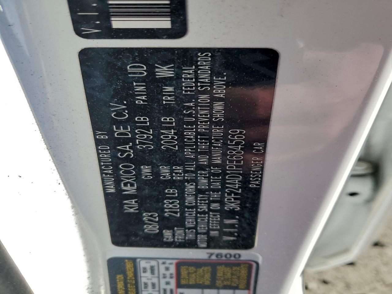 2023 KIA FORTE LX photo 12