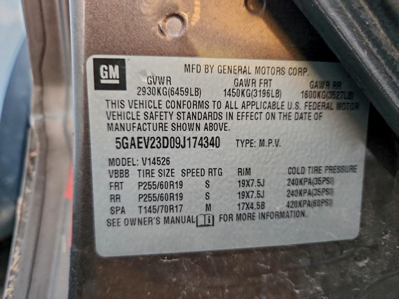 2009 BUICK ENCLAVE CXL photo 12