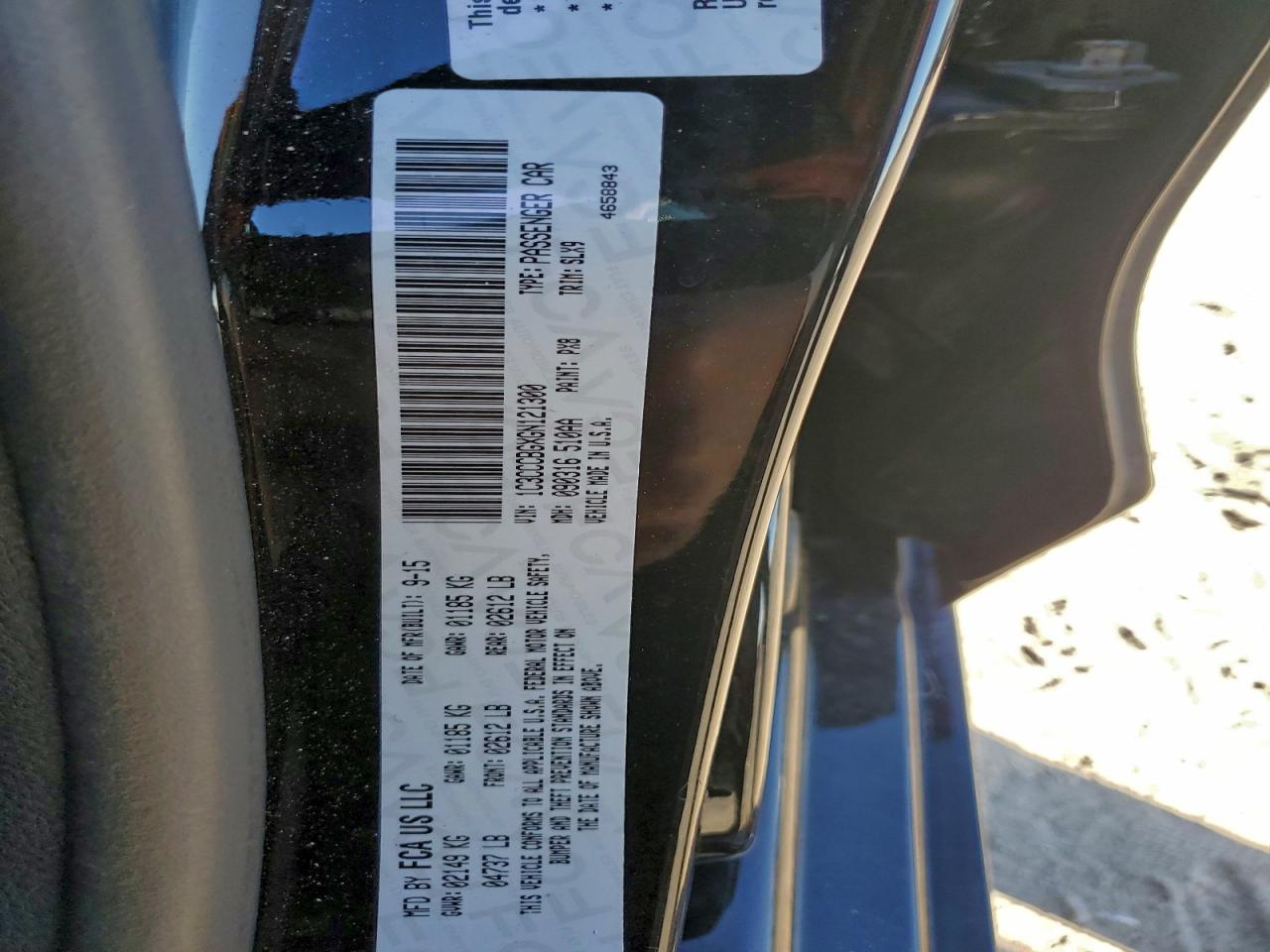 2016 CHRYSLER 200 S photo 12