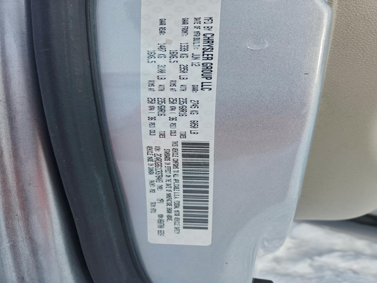 2012 DODGE GRAND CARAVAN SE photo 14