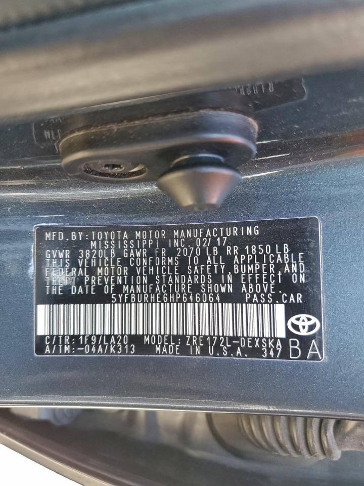2017 TOYOTA COROLLA photo 12