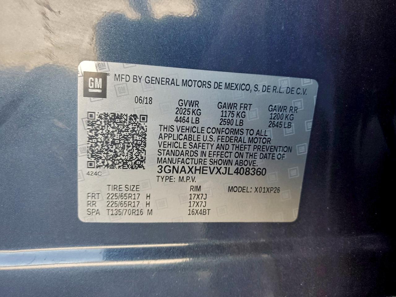 2018 CHEVROLET EQUINOX LS photo 13