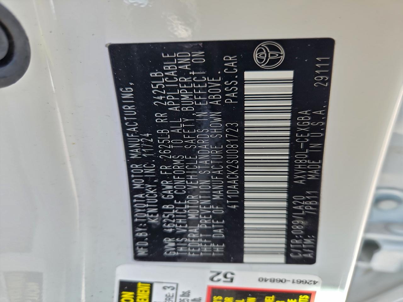 2025 TOYOTA CAMRY XSE photo 12