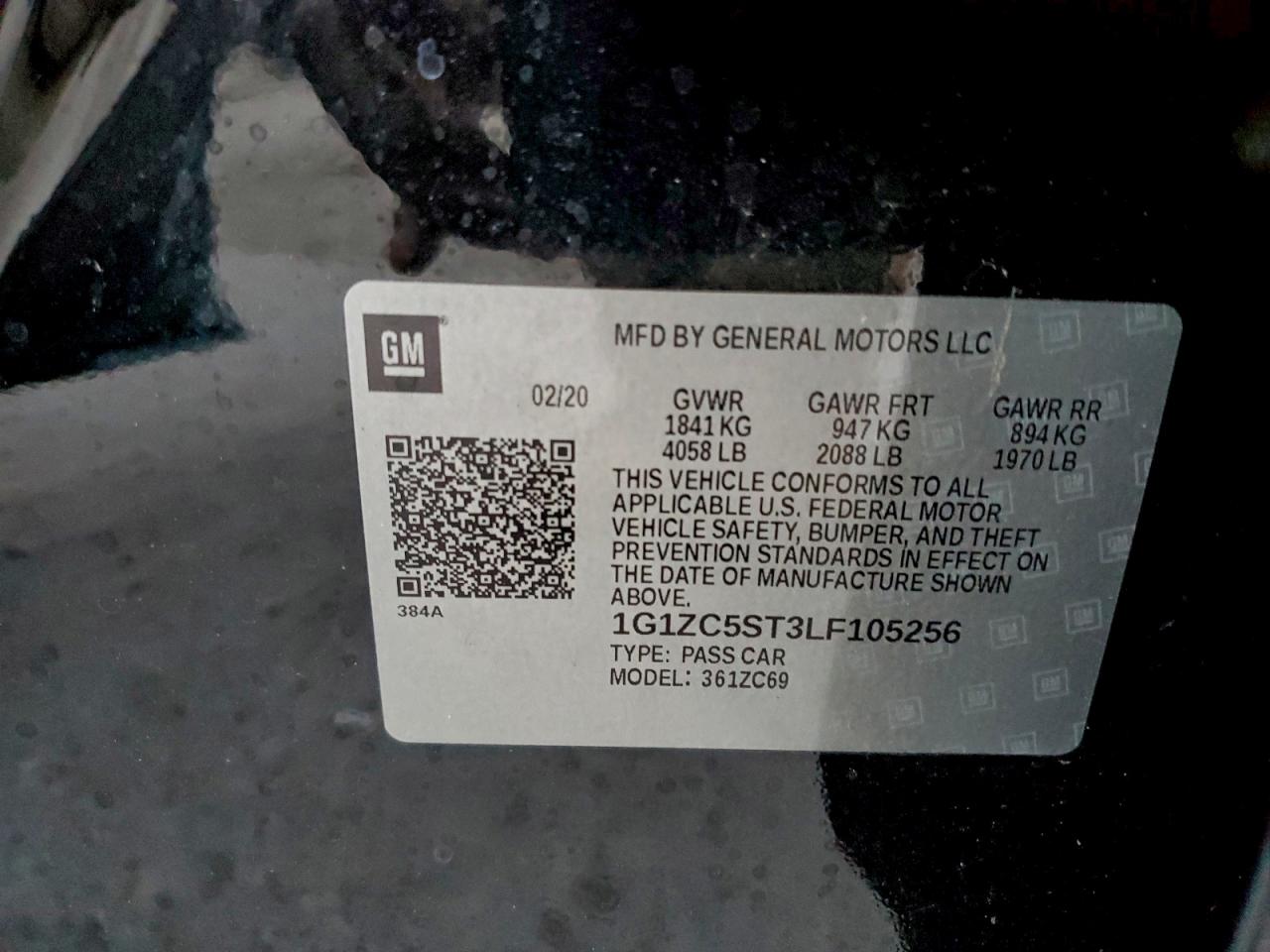 2020 CHEVROLET MALIBU LS photo 12