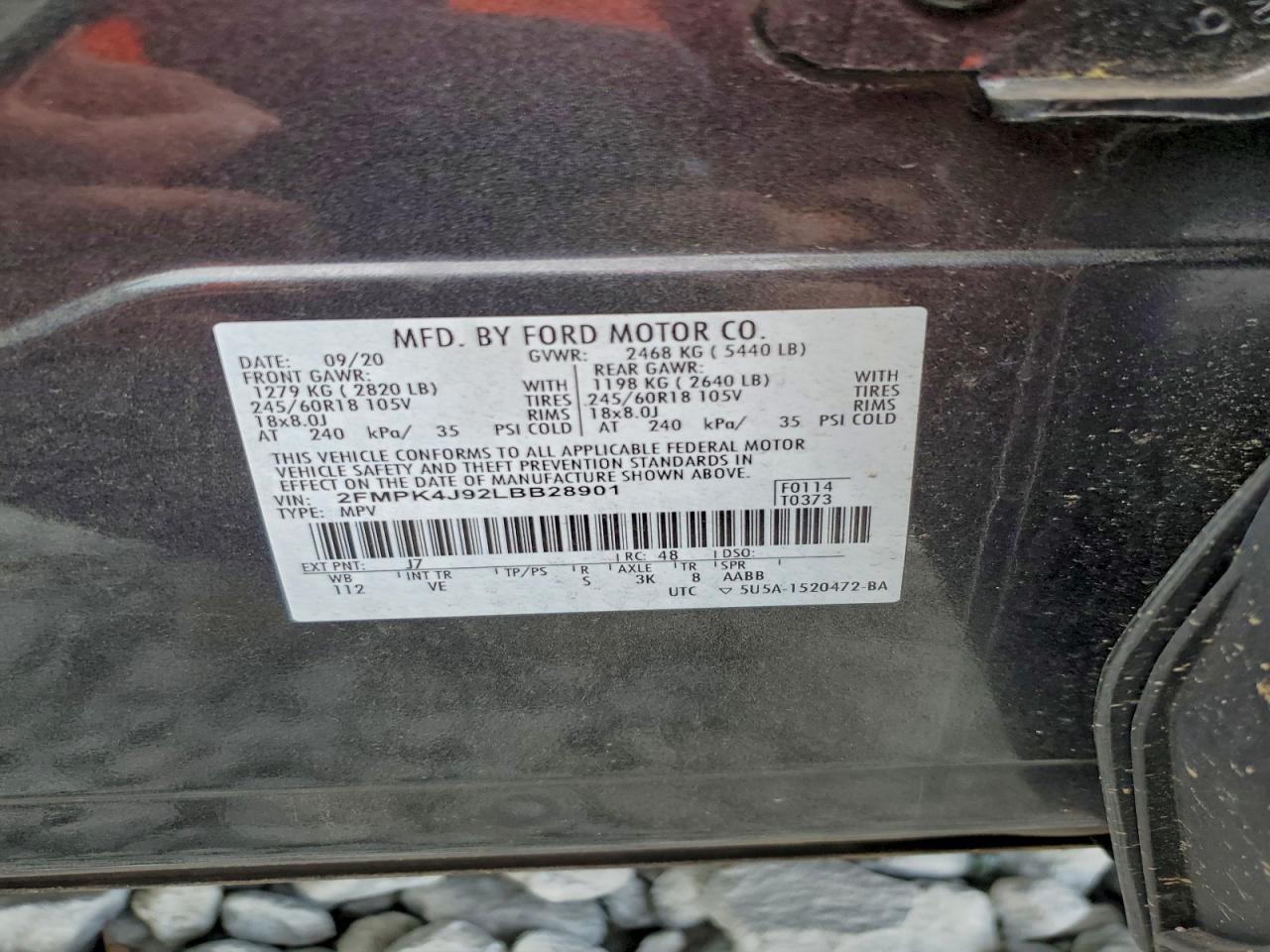2020 FORD EDGE SEL photo 12