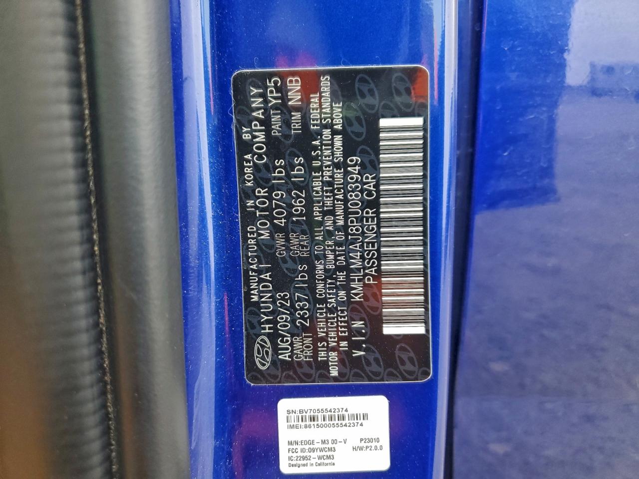 2023 HYUNDAI ELANTRA BLUE photo 12