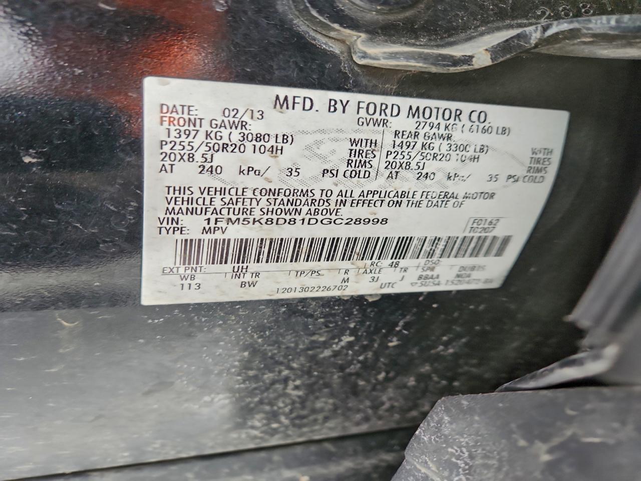 2013 FORD EXPLORER XLT photo 13