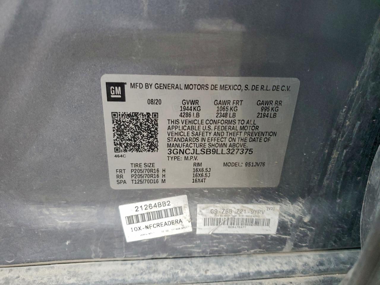 2020 CHEVROLET TRAX 1LT photo 14