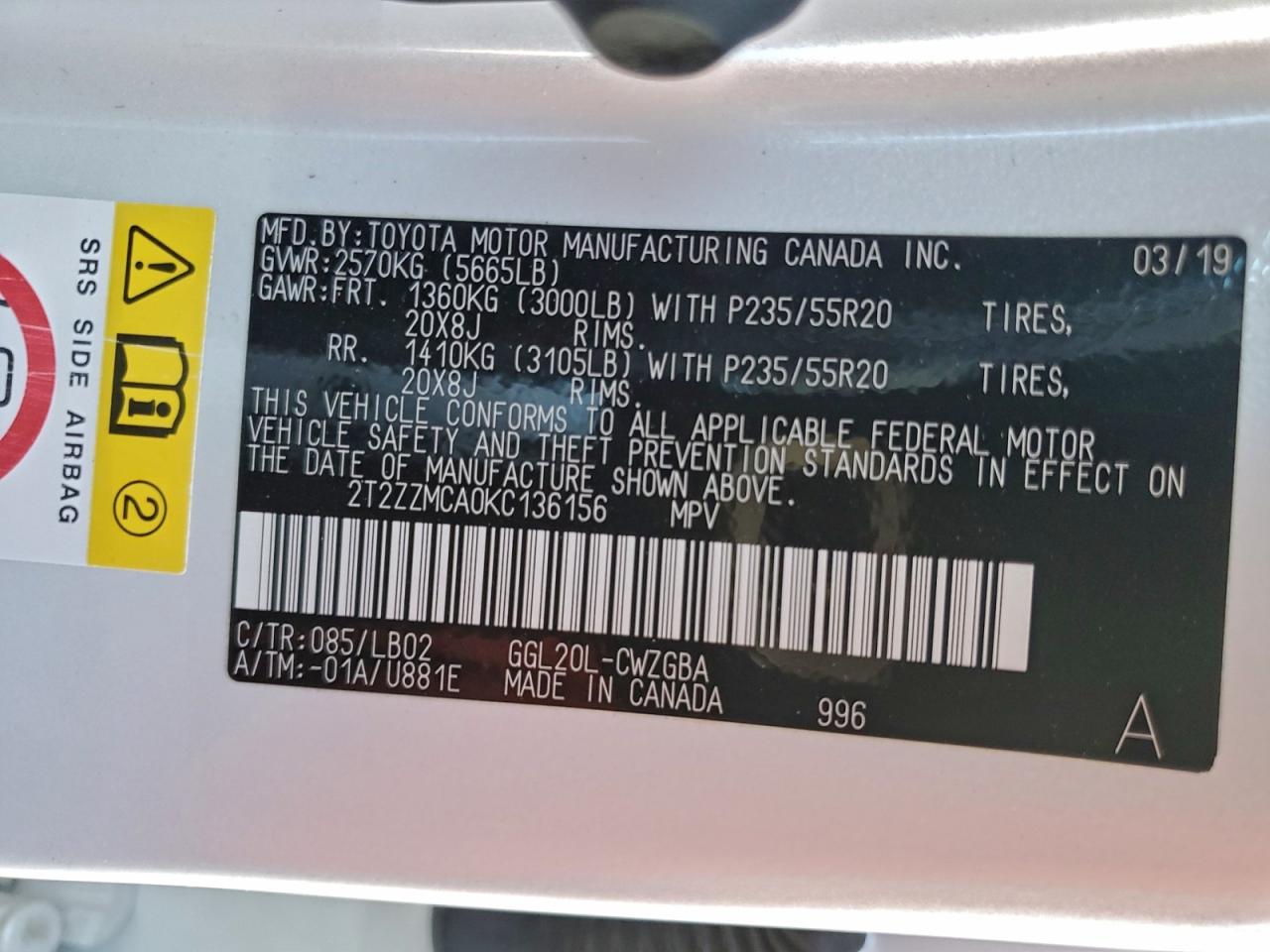 2019 LEXUS RX 350 BASE photo 13