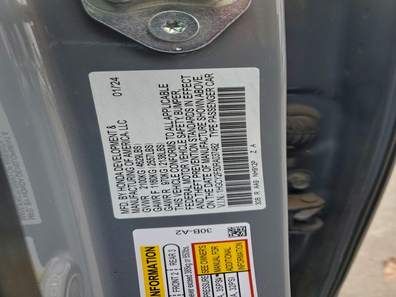 2024 HONDA ACCORD HYBRID SPORT photo 12