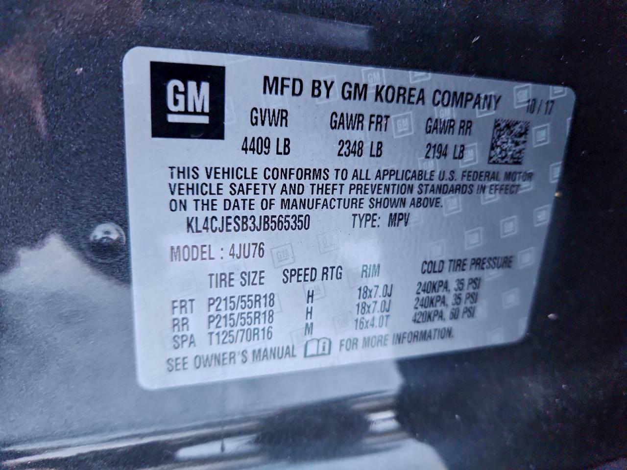 2018 BUICK ENCORE PREFERRED photo 13