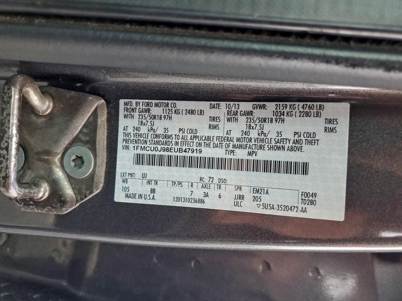 2014 FORD ESCAPE TITANIUM photo 14