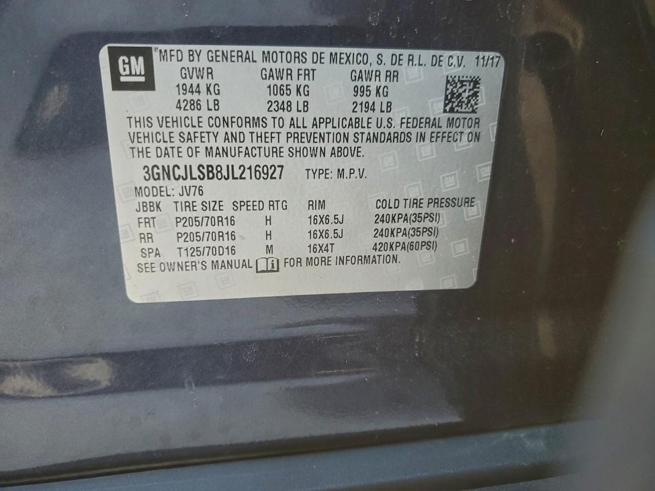 2018 CHEVROLET TRAX 1LT photo 13