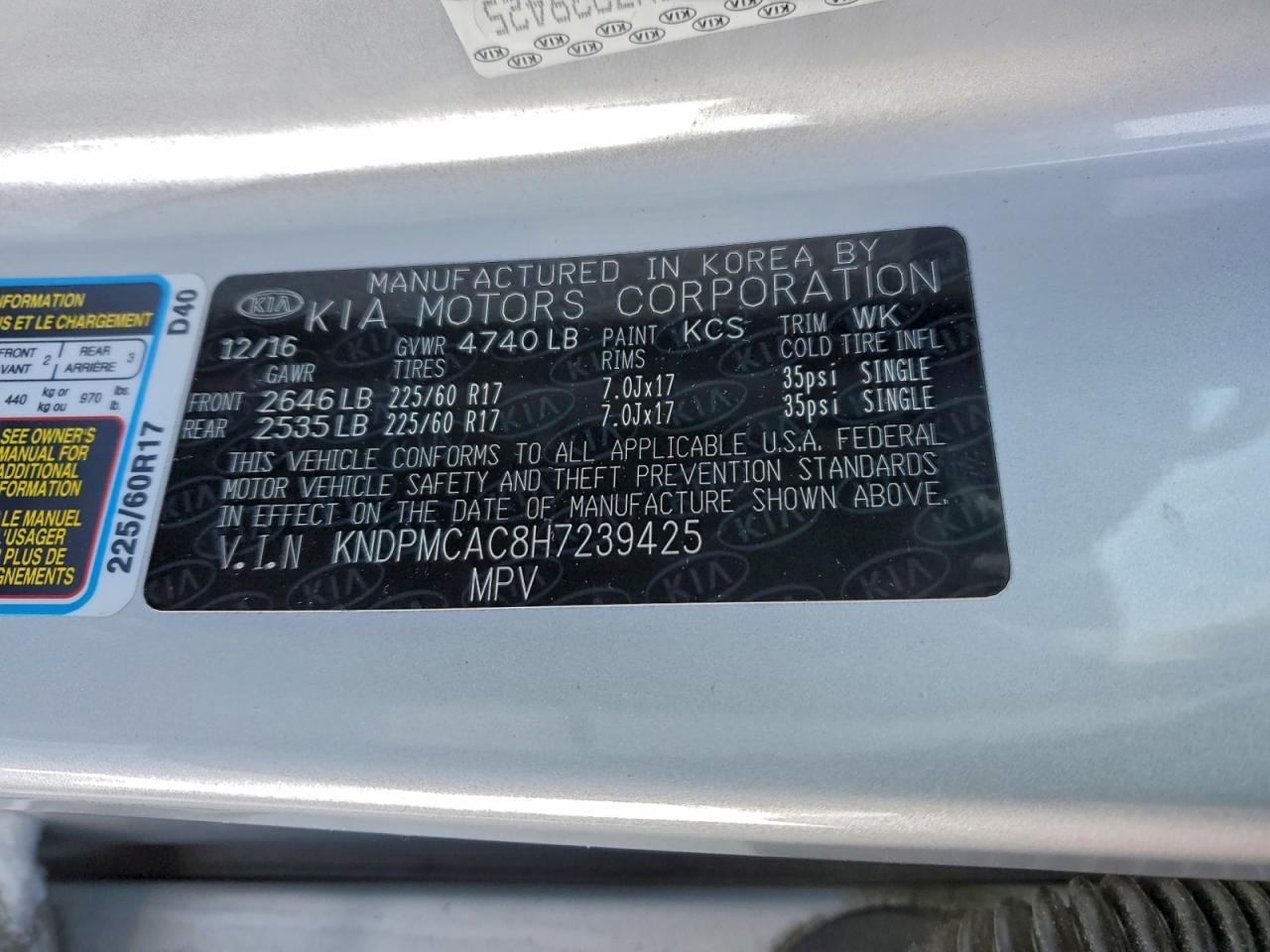 2017 KIA SPORTAGE LX photo 13