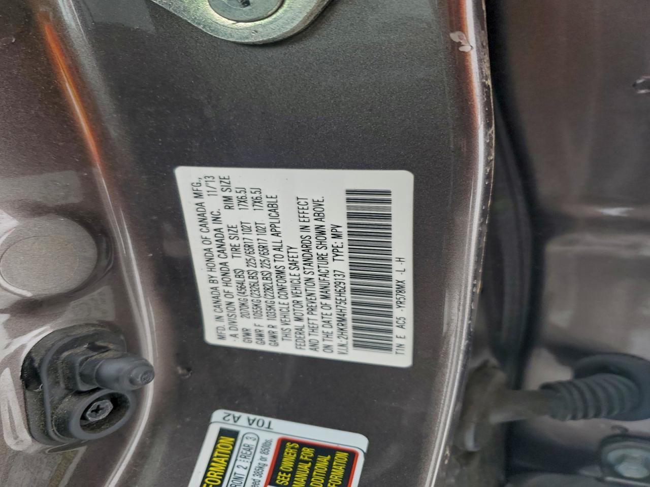 2014 HONDA CR-V EXL photo 13