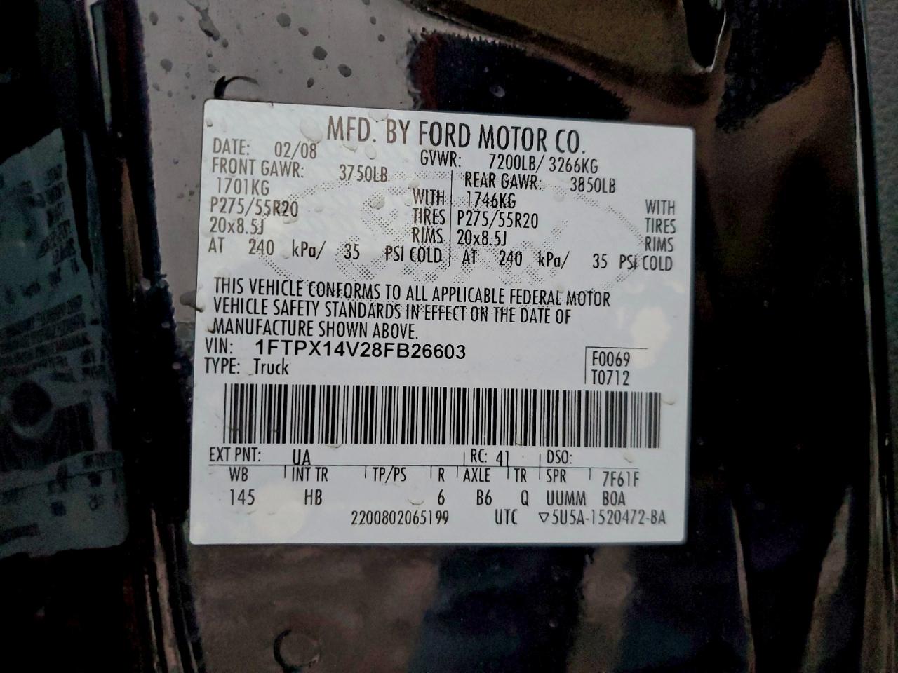 2008 FORD F150 photo 12
