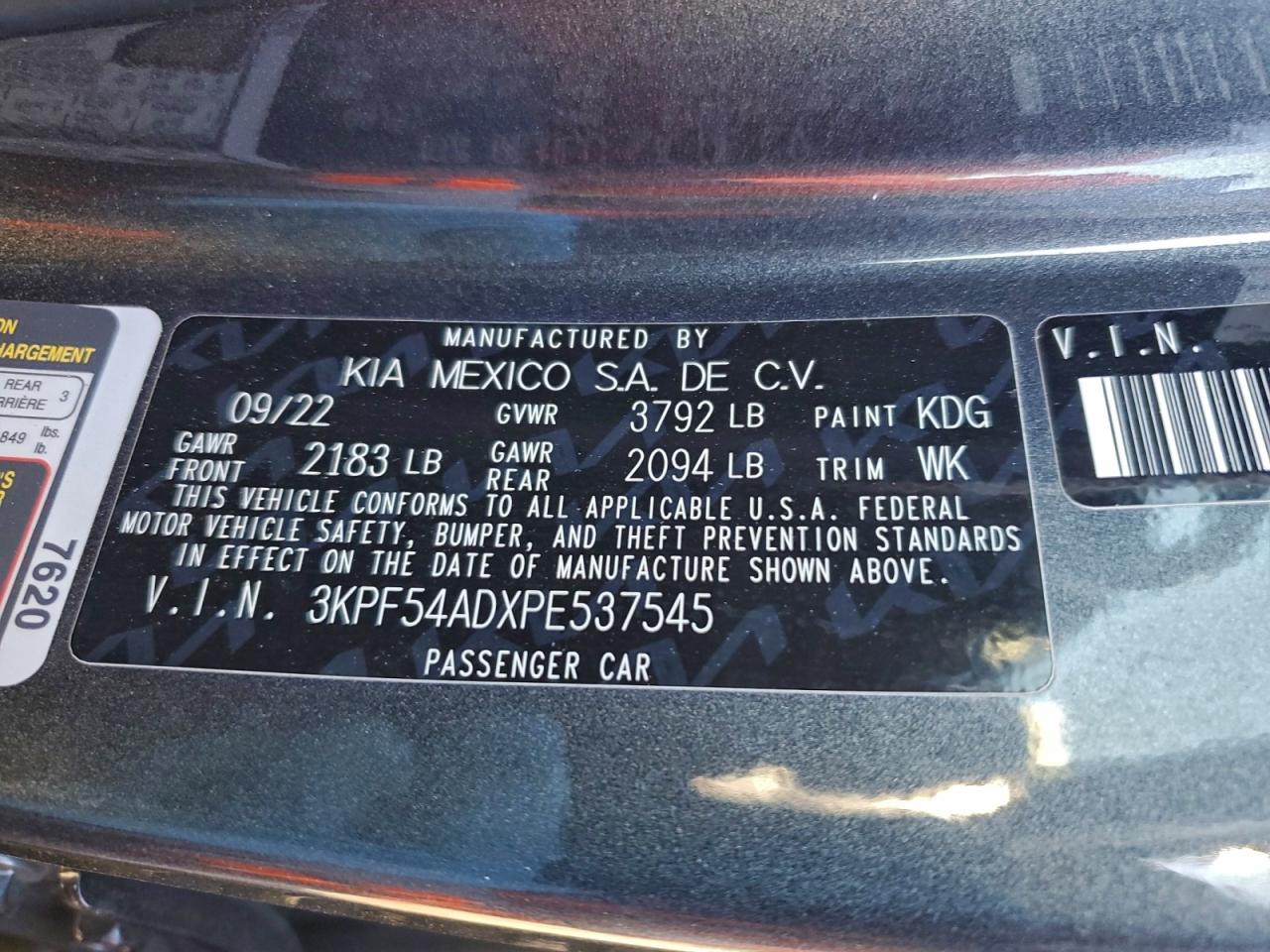 2023 KIA FORTE GT LINE photo 12