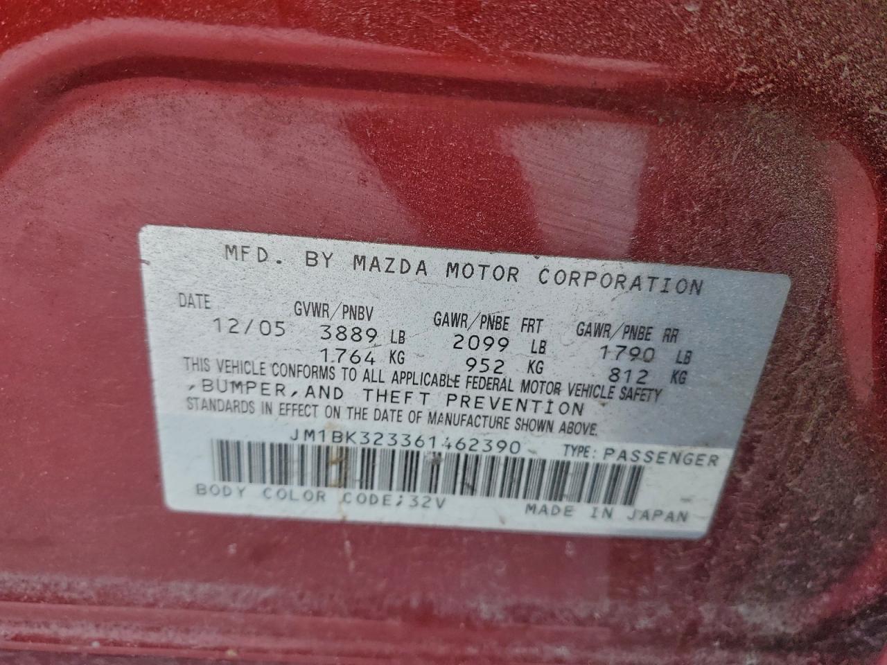 2006 MAZDA 3 S photo 13