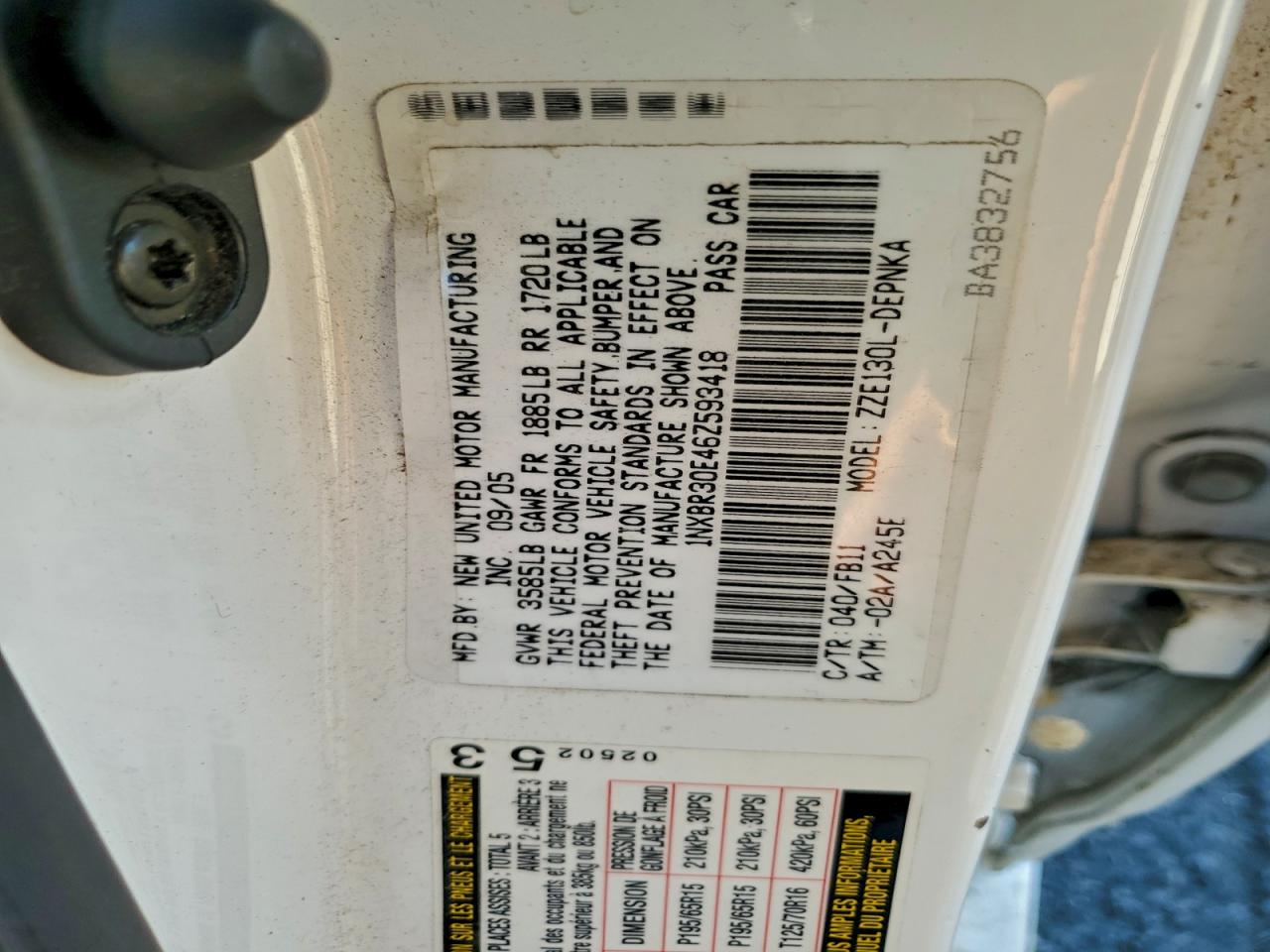 2006 TOYOTA COROLLA CE photo 12