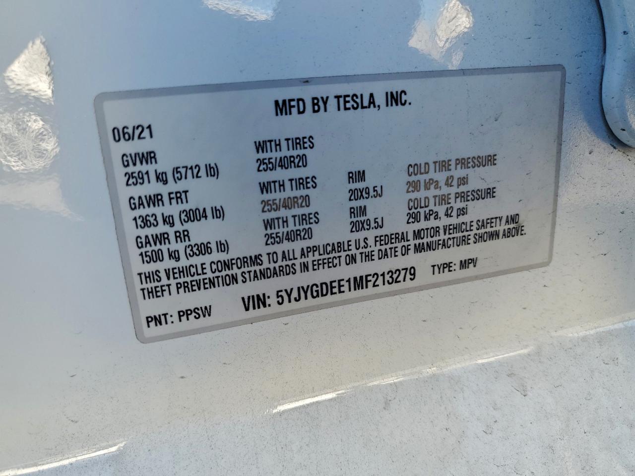 2021 TESLA MODEL Y photo 13