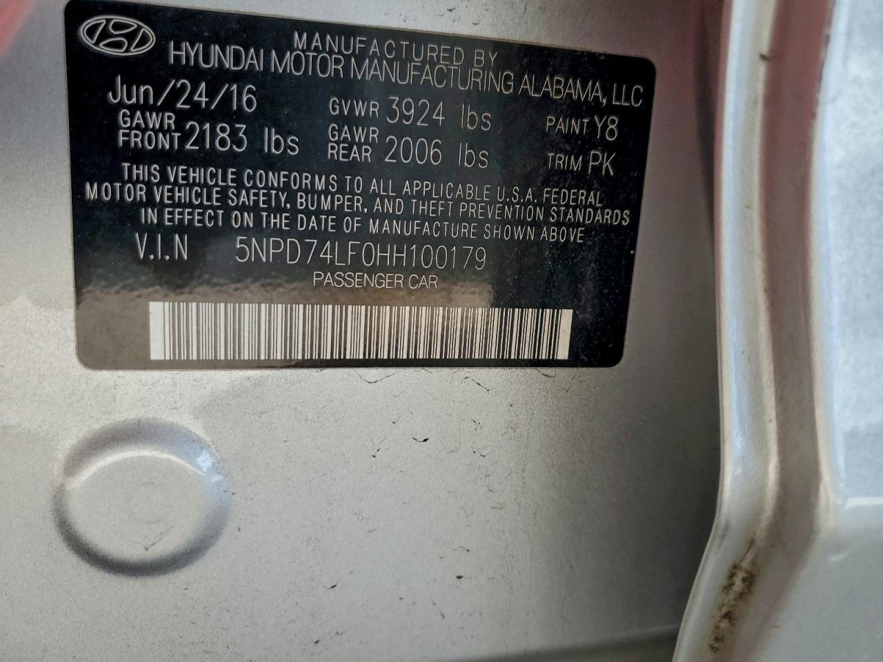2017 HYUNDAI ELANTRA SE photo 12