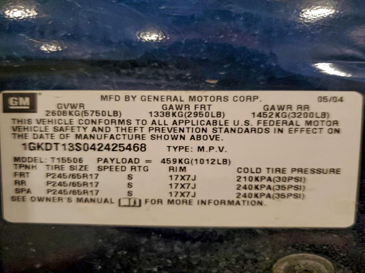 2004 GMC ENVOY photo 12