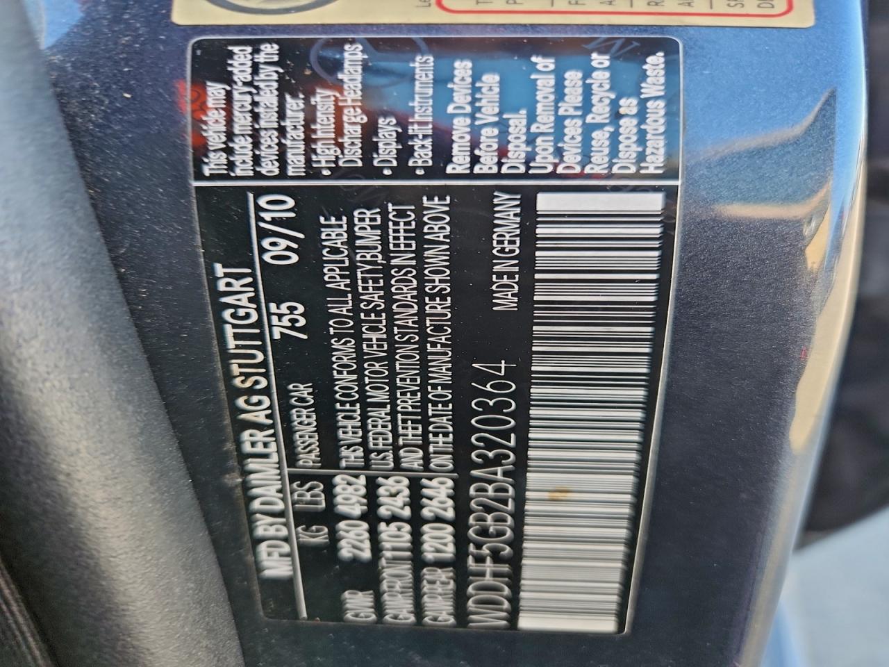 2011 MERCEDES-BENZ E 350 photo 12