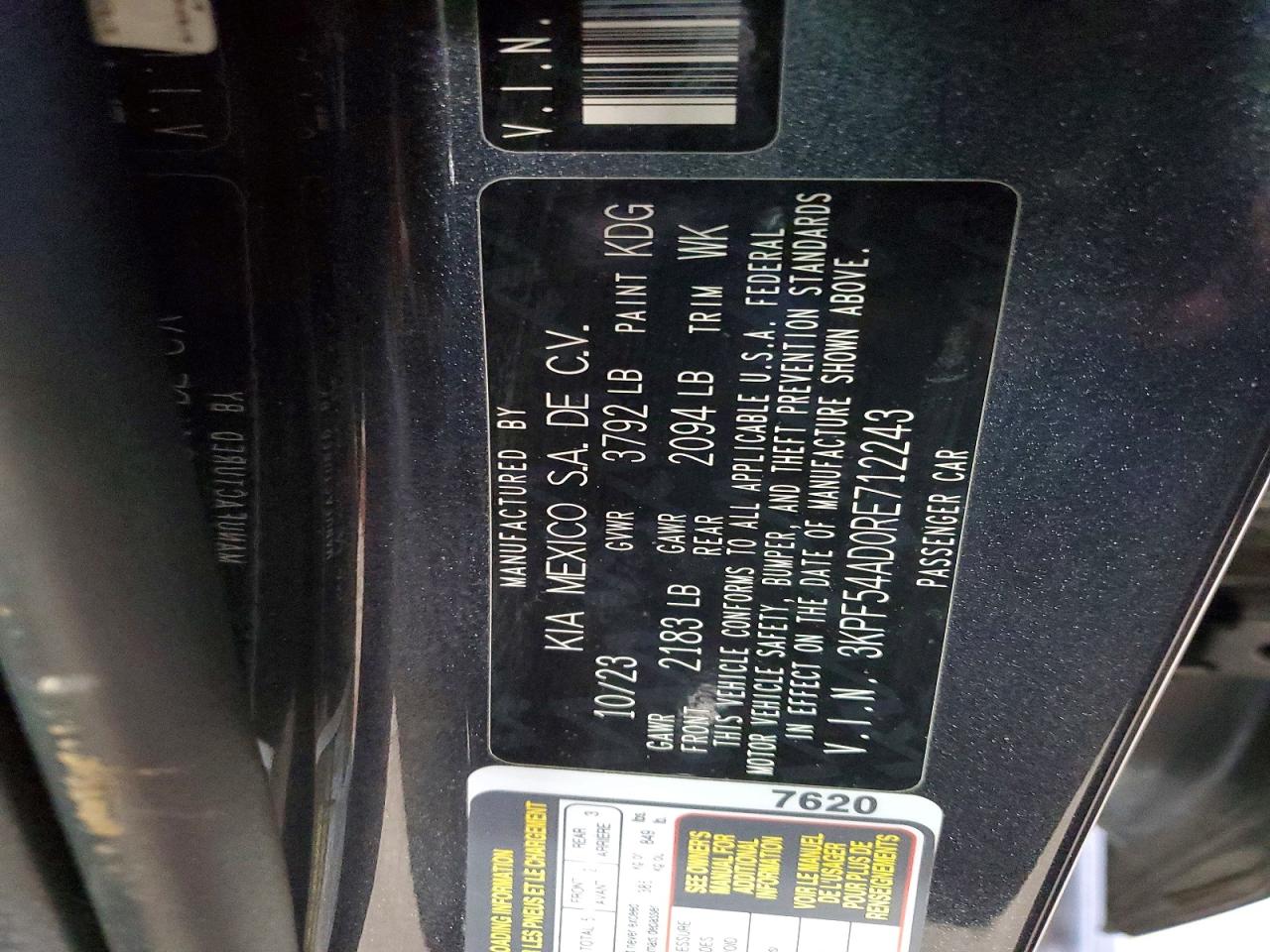 2024 KIA FORTE GT LINE photo 12