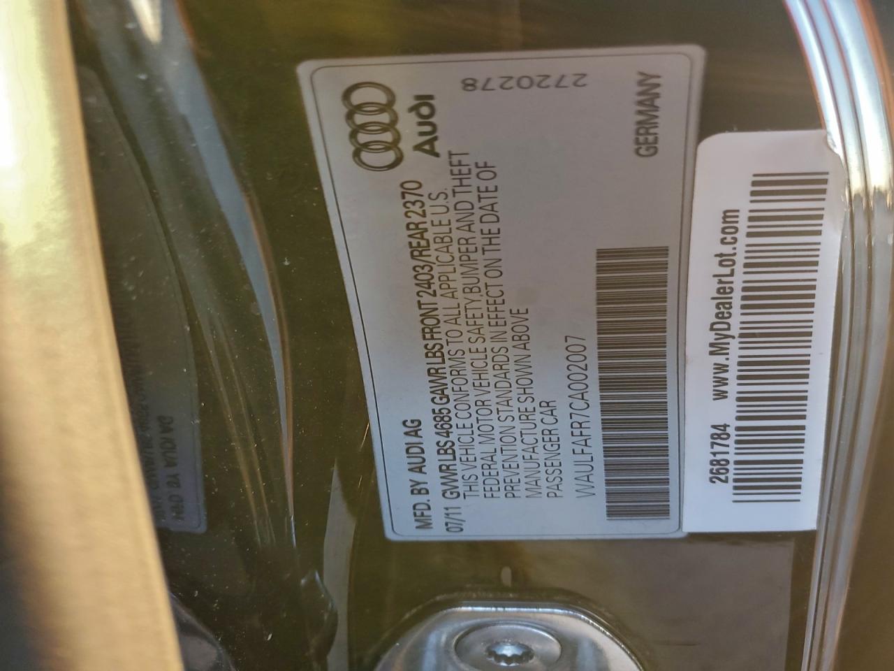 2012 AUDI A5 PREMIUM PLUS photo 12