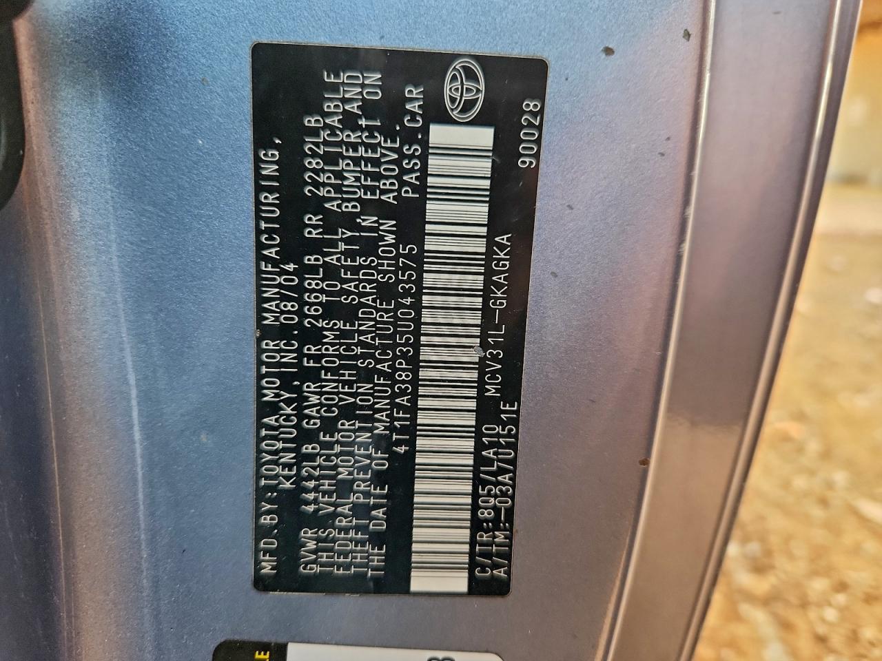 2005 TOYOTA CAMRY SOLARA SE photo 12