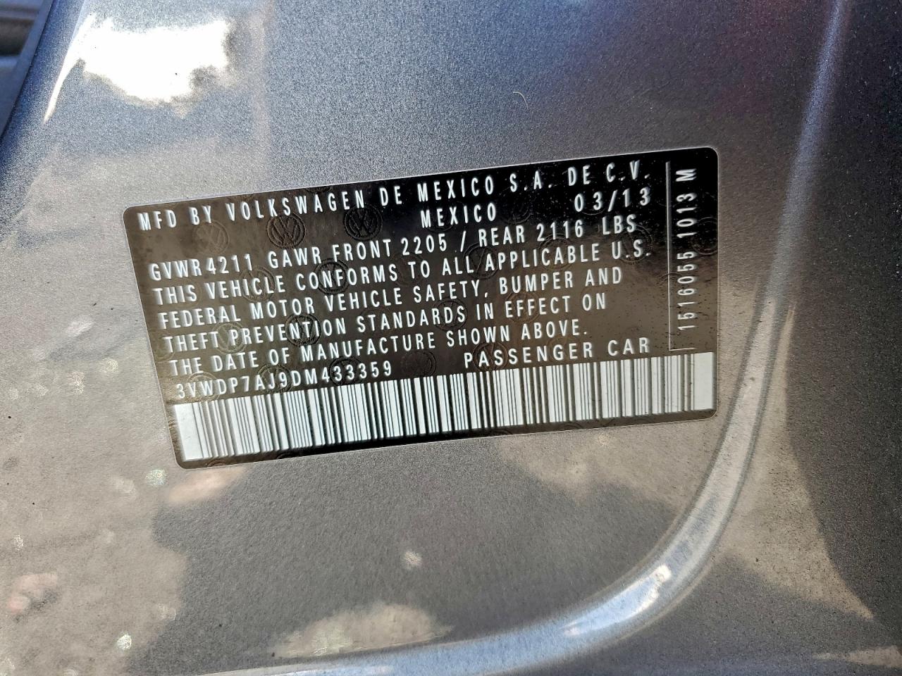 2013 VOLKSWAGEN JETTA SE photo 12